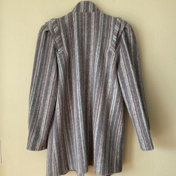 Vintage stripe wool coat Ladies garment worker union made Winter Coat - Picture 4 of 11